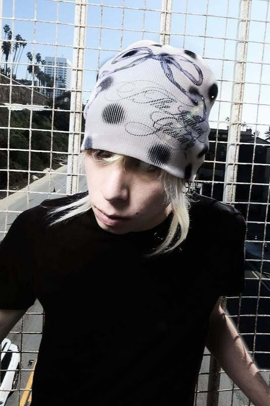 Y2K Street Polka Dot Dome Knit Hat Secondary image
