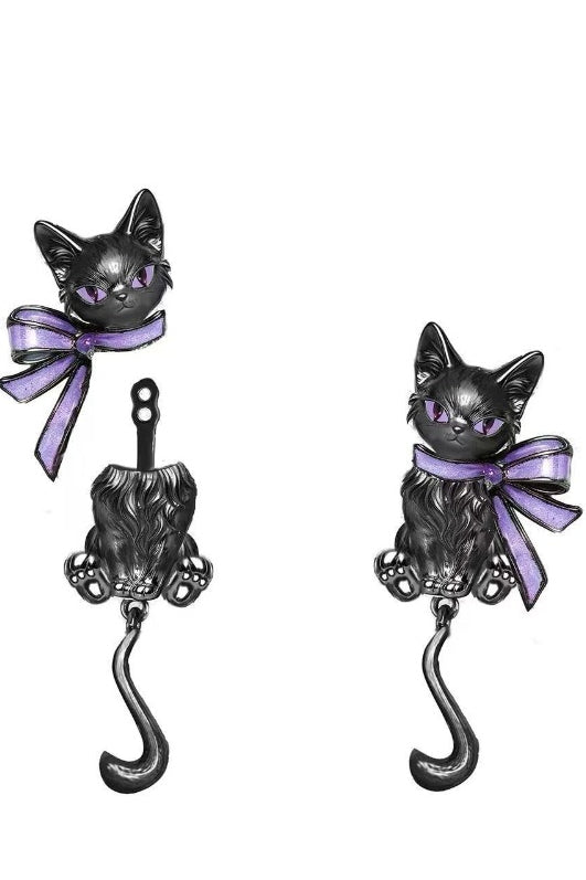 Cat Bow Detachable Drop Earrings Main image