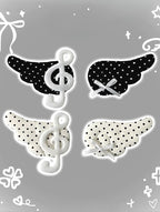 Polka Dot Musical Note Angel Wing Hair Accs