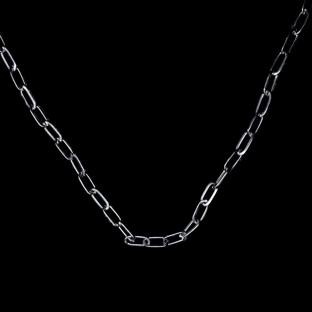 Minimalist Hip-Hop Punk Trendy Cross Sweater Chain Necklace Set Silver Halloween