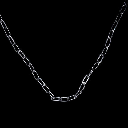 Minimalist Hip-Hop Punk Trendy Cross Sweater Chain Necklace Set Silver Halloween