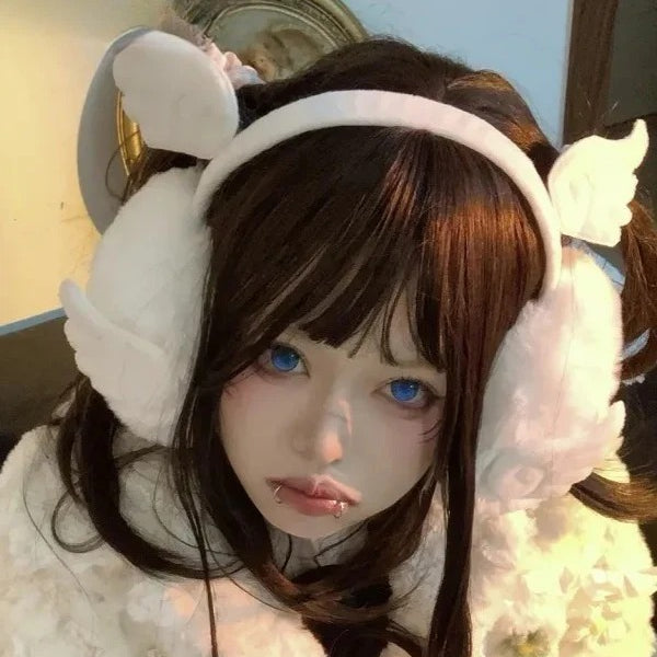 Harajuku Punk Wings Plush Earmuff Secondary image