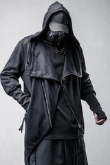 Vintage Gothic Hooded Asymmetric Coat