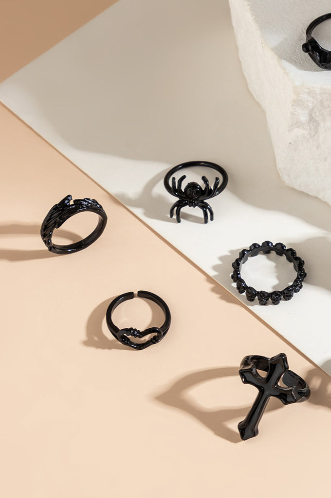 Gothic Hip Hop Stackable Multi Ring