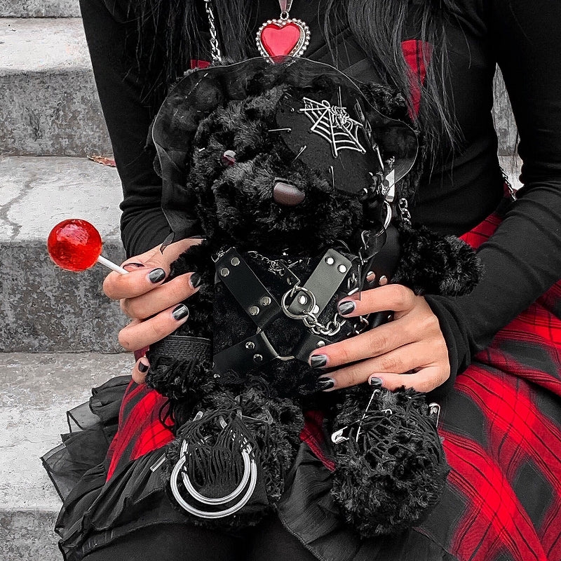 Handmade Gothic Lolita Bear Doll Punk Soft Girl Halloween Backpack Bag Main image