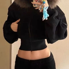 Faux Fur Hooded Jacket