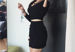 Irregular High Waist Bandage Skirt