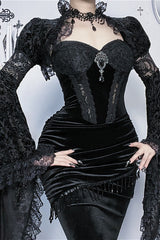 Lace Gothic Bodycon Maxi Dress