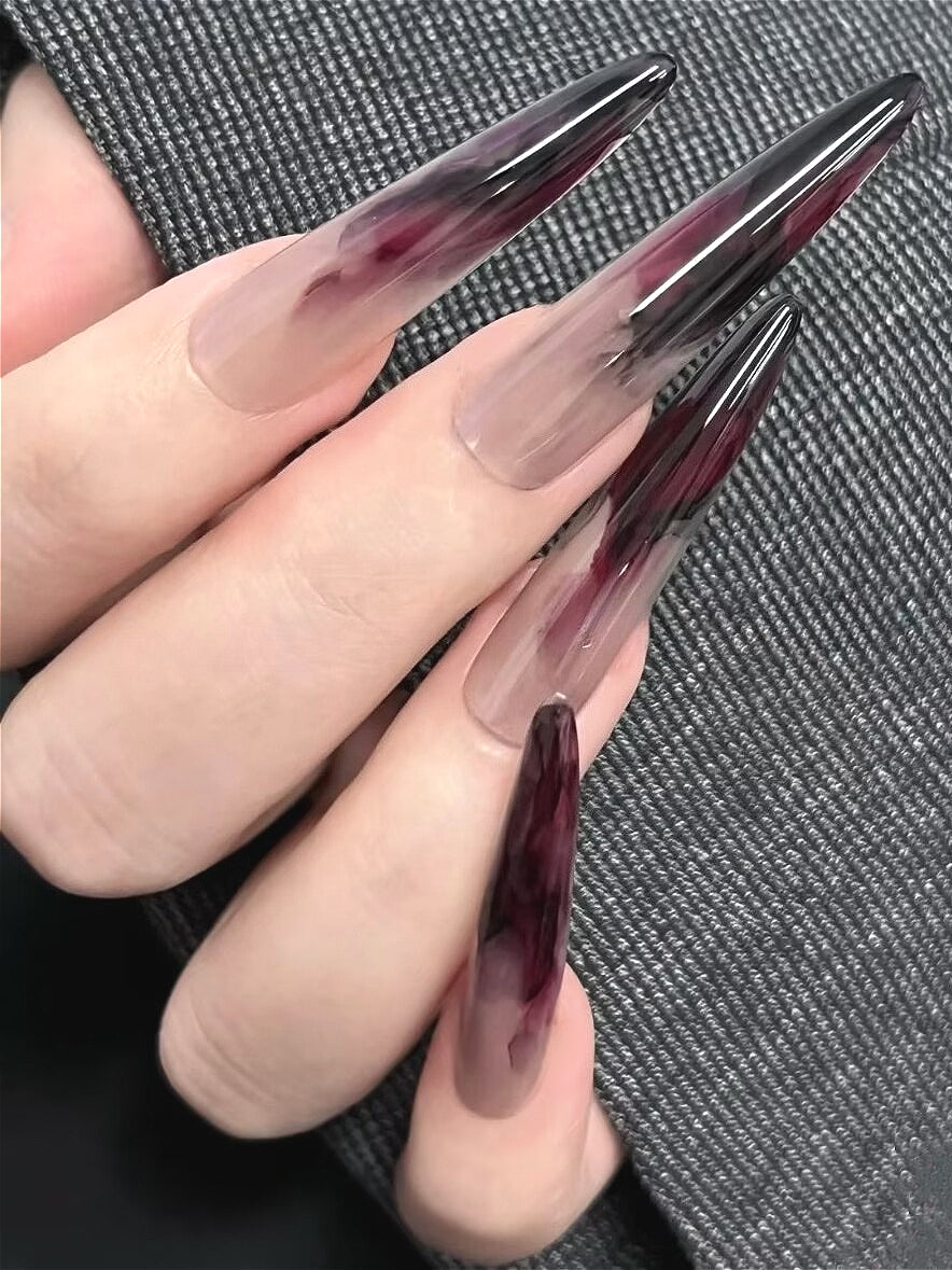 Dark Dried Rose Press On Nails Main image