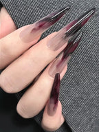 Dark Dried Rose Press On Nails