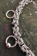 Heavy-duty Subculture Ring Tassel Necklace