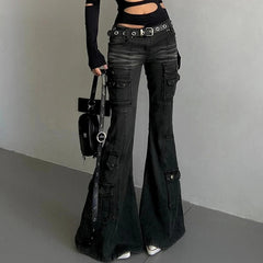 Grunge Skinny Flare Pants