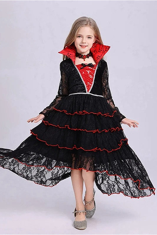 Gothic Vampire Dress Kid Halloween Main image