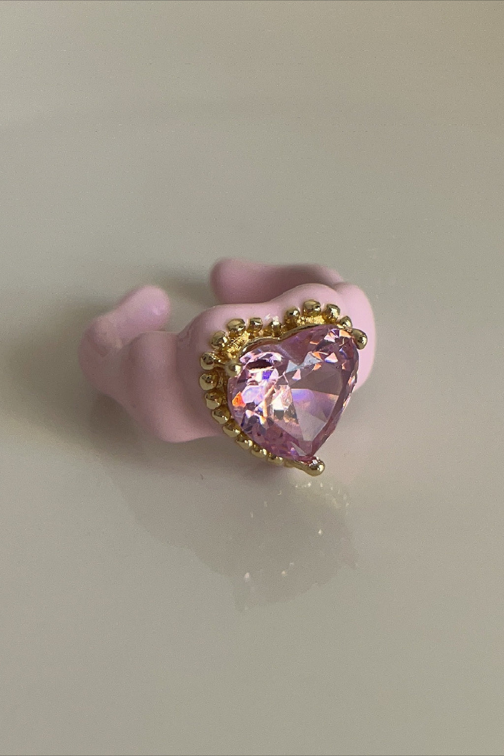 Enamel Oil Macaron Open Metal Ring