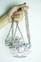 Y2K Rhinestone Knuckle Duster Necklace