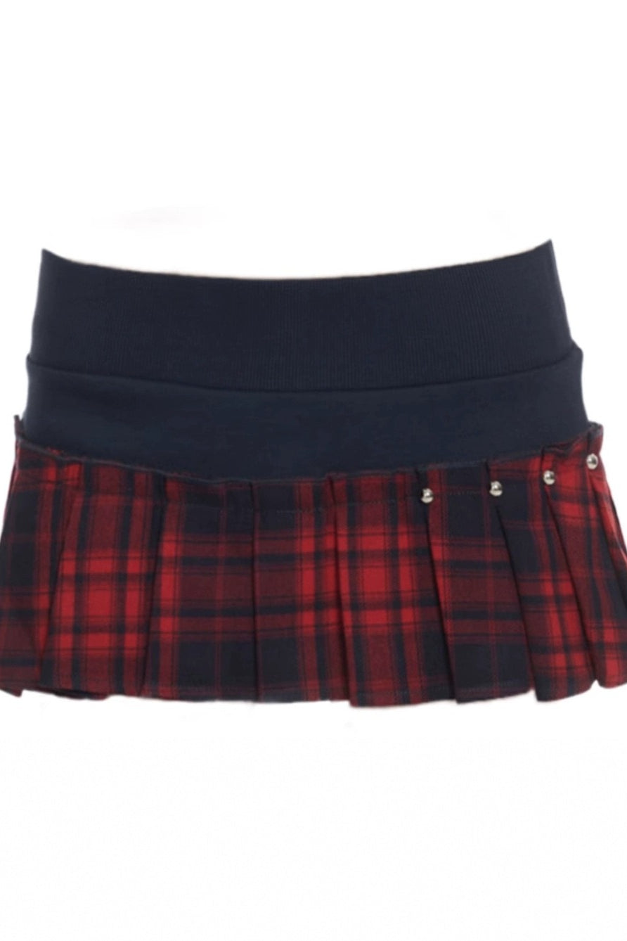 Plaid Pleated Mini Skirt Main image
