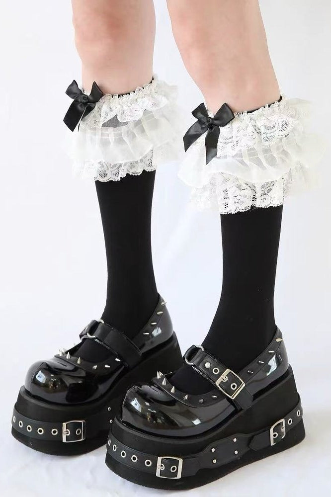 Studded Buckle Strap Platform Shoes Main image