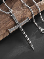 Vintage Cross Skull Necklace