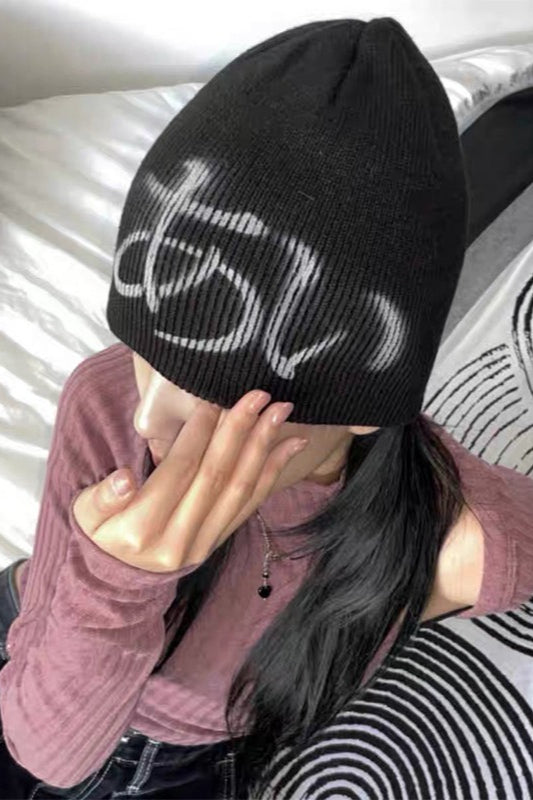 Japanese Graffiti Knit Hat Secondary image