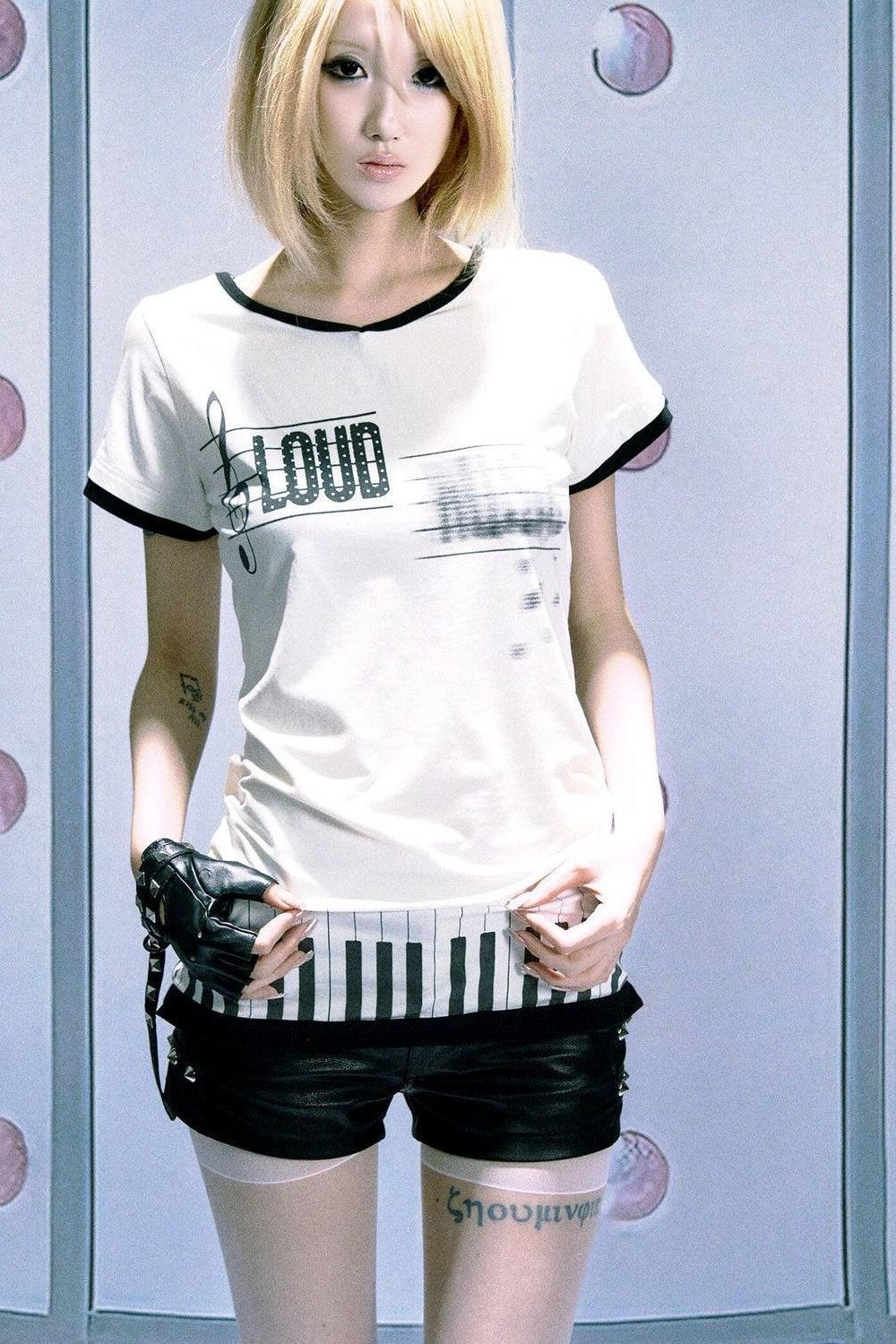 Keyboard Note Printed Vintage T-shirt