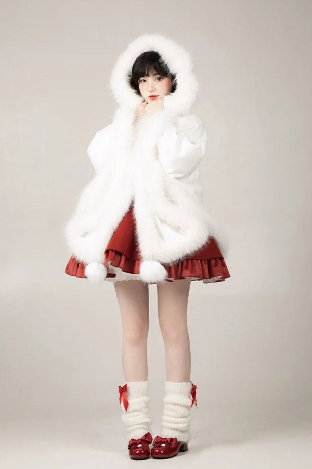 Short Hooded Cardigan Cloak