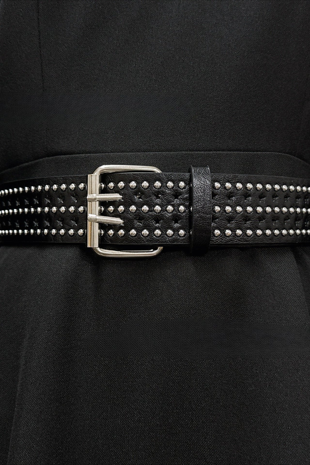 Punk Hip Hop Star Studded Belt Secondary image