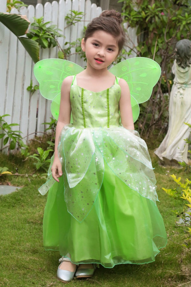 Green Fairy Dress Kid Halloween Costume Main image
