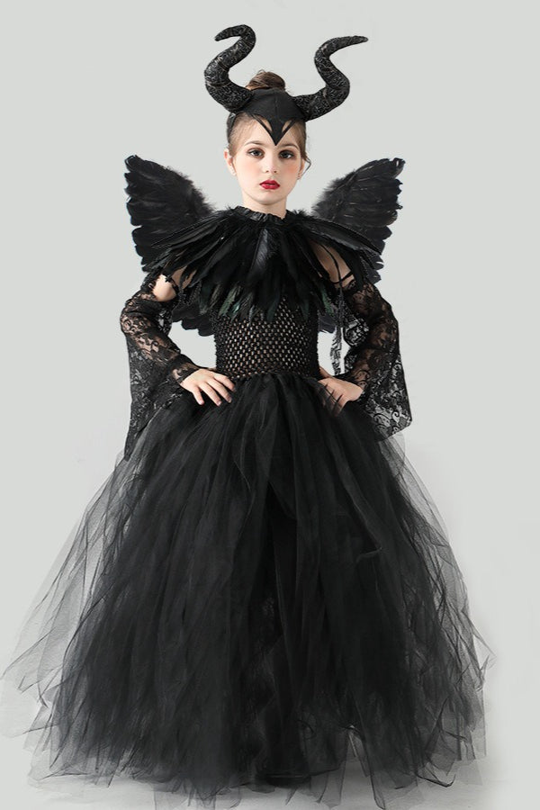 Dark Queen Dress Kid Halloween Costume Main image