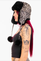 Y2K Cross Rhinestone Warm Ushanka Hat