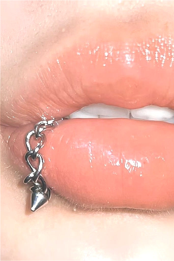 Punk Ball Cone Chain Lip Stud Secondary image