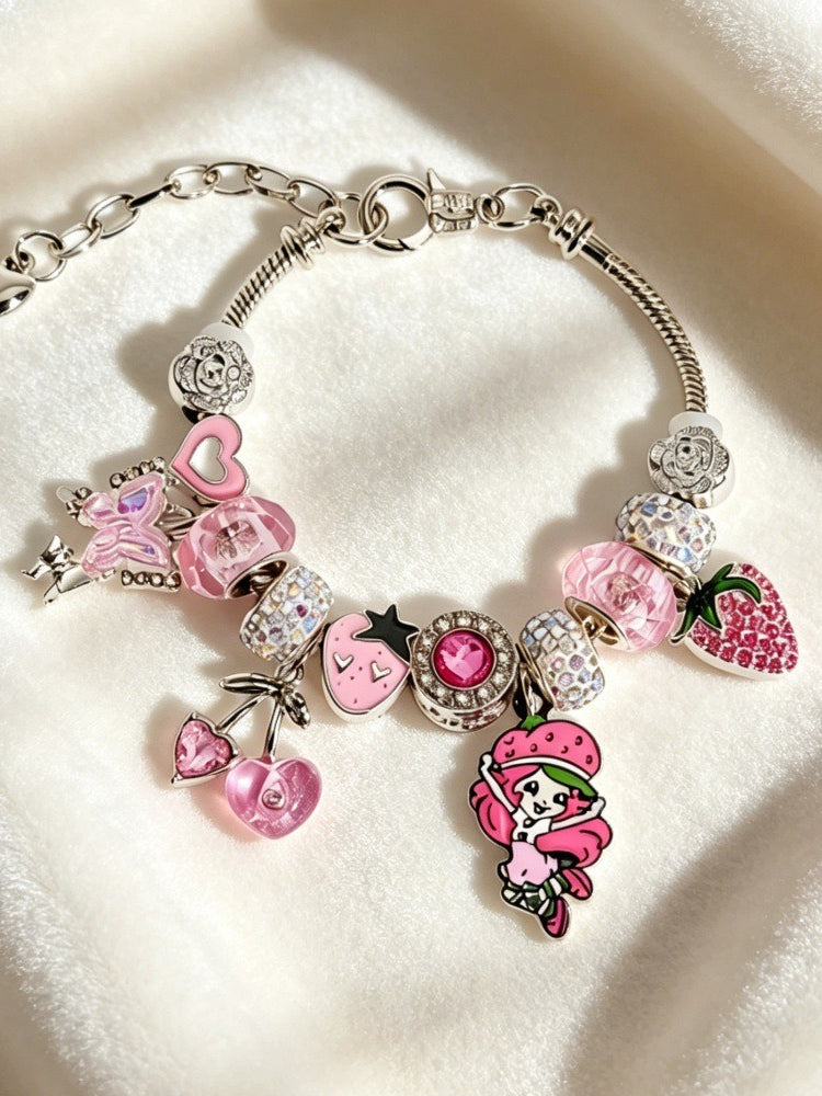 Y2K Strawberry Girl Beaded Bracelet