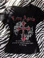 Punk Y2K Cross Print Short Sleeve T-shirt
