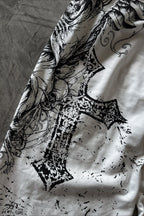 Ornate Snake Print Wide Leg Pants