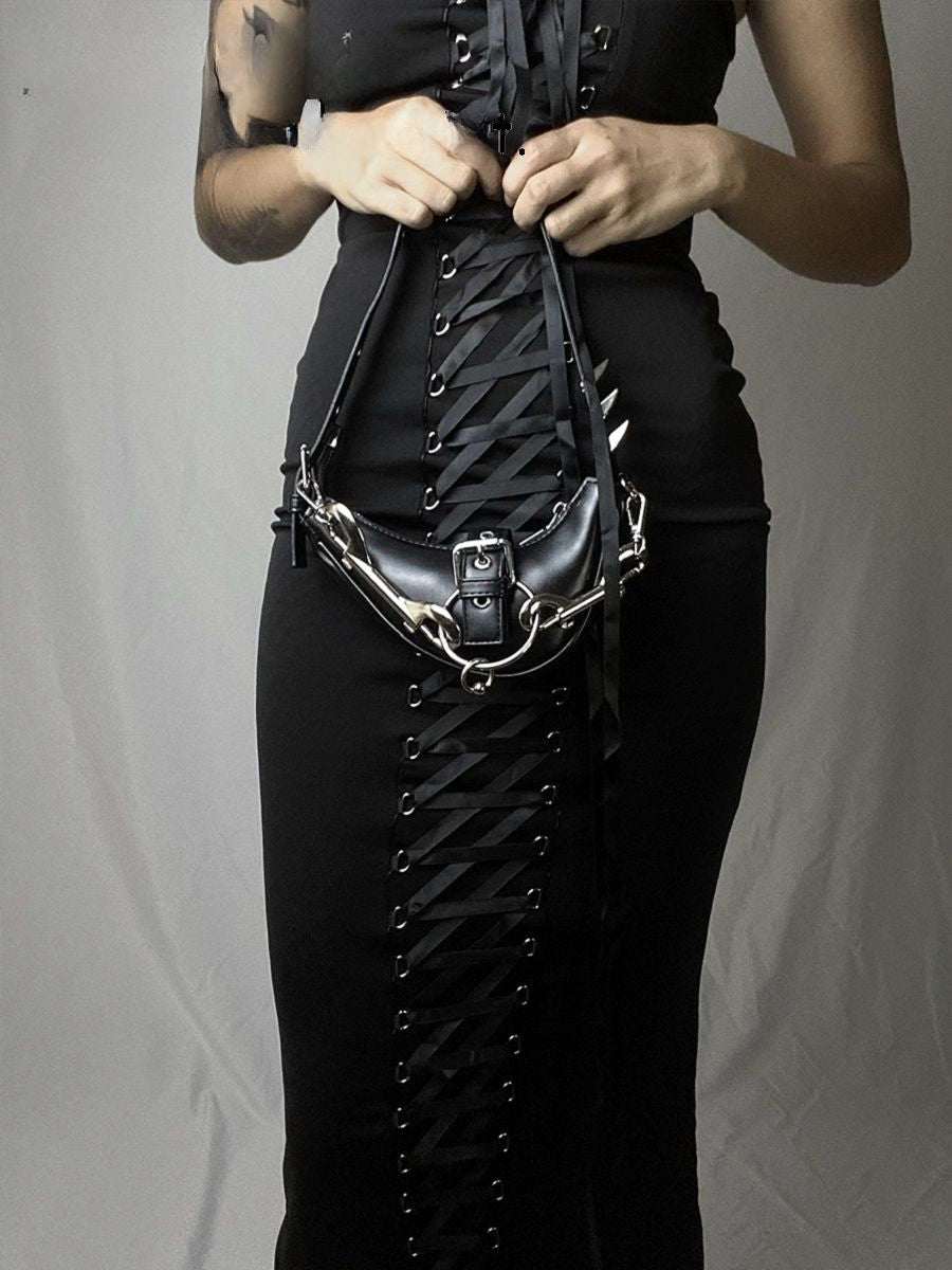 Gothic Lolita Y2K Harajuku Punk Steampunk Japanese Rivet Crossbody Bag Halloween Main image