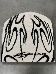 Striped Jacquard Warm Hip-Hop Pullover Hat