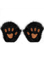 Fluffy Paw Detail Fingerless Gloves