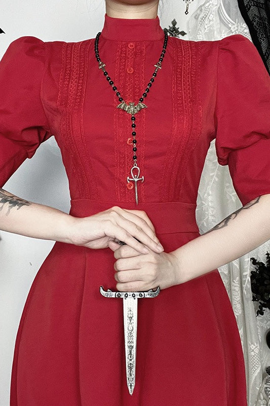 Gothic Puff Sleeve Maxi Dress Secondary image