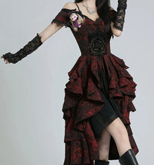 Fluffy Sleeve Princess Midi Dress