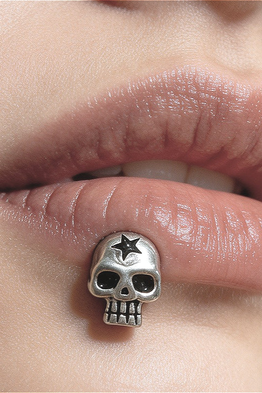 Star Skull Enamel Lip Stud