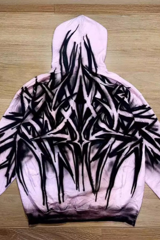 Demon Allover Graphic Pink Hoodie Secondary image