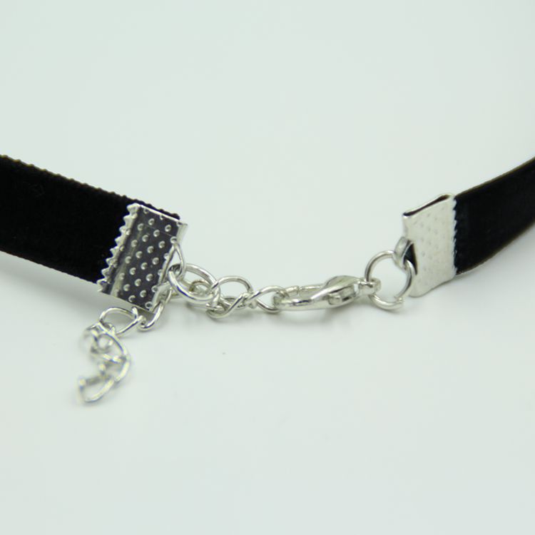 Punk Velvet Short Harajuku Vintage Lace Necklace Silver Halloween