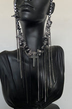 Punk Heavy Chain Tassel Necklace