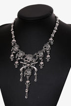 Exaggerated Skull Ghost Head Necklace