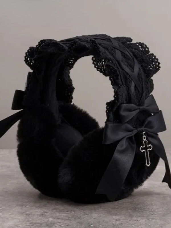 Gothic Dark Lolita Cross Earmuff Secondary image