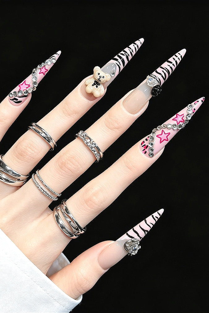 Y2K Rhinestone Decor Press On Nails