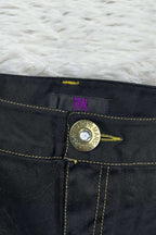 Rhinestone Cross Print Low-Rise Hot Pants