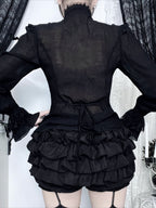 Gothic Hollow Out Lace Blouse
