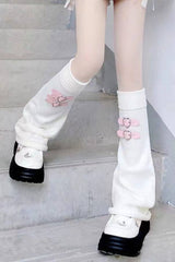 Y2K Knee High Buckle Slouch Socks