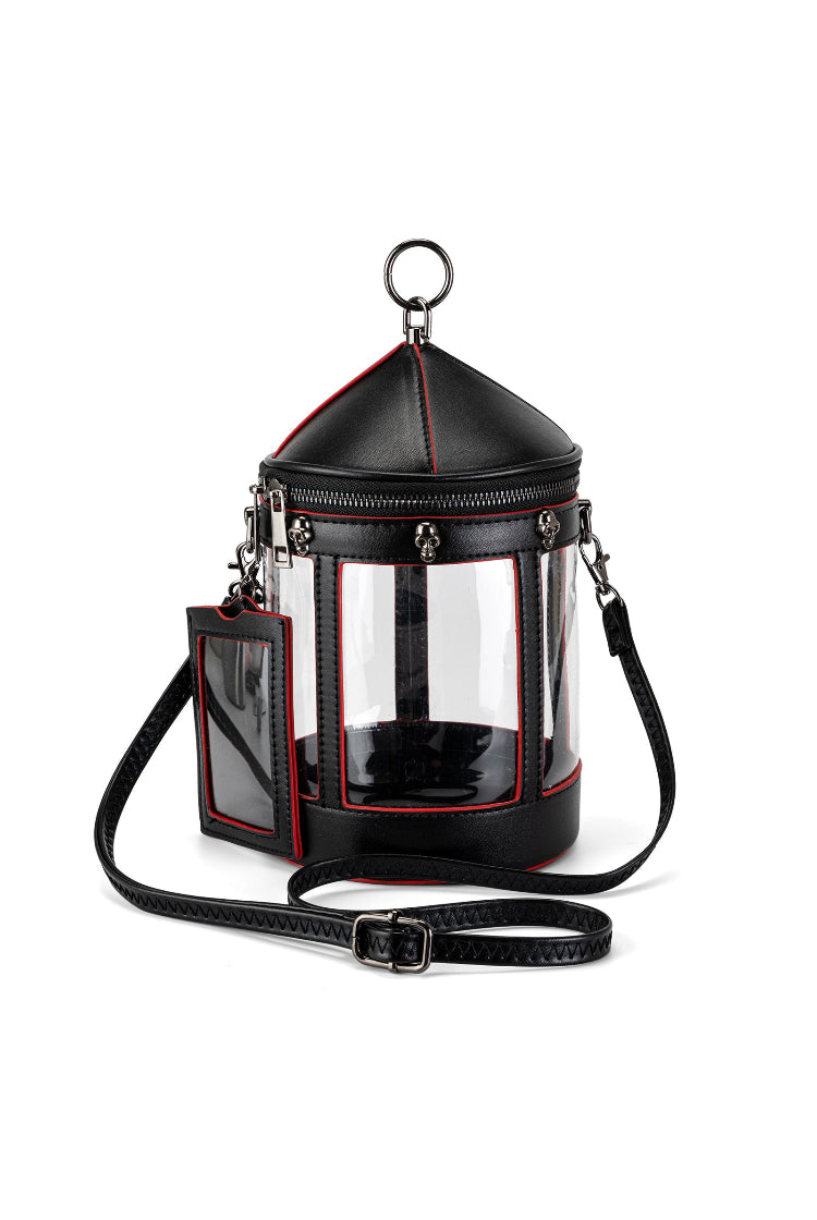 Clear Panel Lantern Crossbody Bags