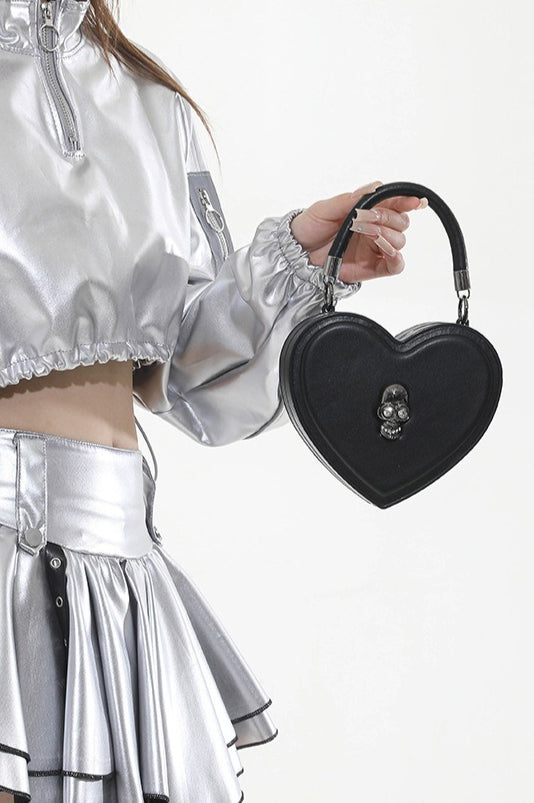 Heart Shape Embellished Crossbody Bags